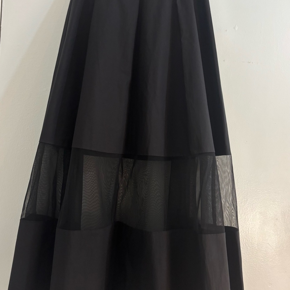 Mare Mare x Anthropologie Sheer-Panel Cirlcle Midi Skirt